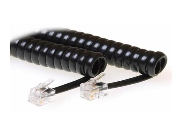 MicroConnect - Telefonkabel - RJ-10 (hane) till RJ-10 (hane) - 1.5 m - svart