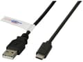 Miniatyrbild 3 av 4: EFB Elektronik K5258SW.2, 2 m, USB A, USB C, USB 2.0, 0,48 Gbit/s, Svart
