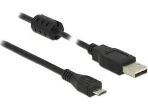 Delock - USB-kabel - USB (hane) till mikro-USB typ B (hane) - USB 2.0 - 5 m - svart