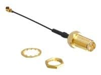 Delock WLAN SMA antenna connection for installation - Antennekontakt - SMA (hann) - 5 cm - koaksial