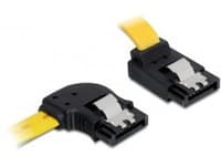 DeLOCK Cable SATA - SATA-kabel - Serial ATA 150/300/600 - SATA (hona) till SATA (hona) - 50 cm - spolad, vänstervinkelkontakt, rätvinkelkontakt - gul