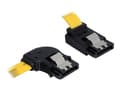 Miniatyrbild 1 av 5: DeLOCK Cable SATA - SATA-kabel - Serial ATA 150/300/600 - SATA (hona) till SATA (hona) - 50 cm - spolad, vänstervinkelkontakt, rätvinkelkontakt - gul