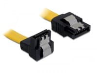 Delock Cable SATA - SATA-kabel - Serial ATA 150/300/600 - SATA (hona) till SATA (hona) - 10 cm - nedåtvinklad kontakt, sprintlåsning, rak kontakt - g