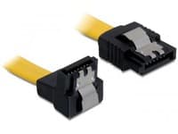 Delock Cable SATA - SATA-kabel - Serial ATA 150/300/600 - SATA (hona) till SATA (hona) - 10 cm - nedåtvinklad kontakt, sprintlåsning, rak kontakt - g
