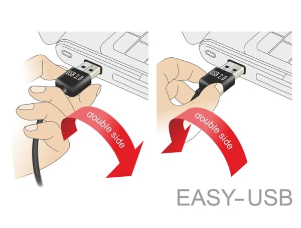 DeLOCK EASY-USB - USB-kaapeli - Micro-USB Type B (han) til USB (han) - 1 m - 90° stikforbindelse