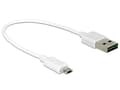 Miniatyrbild 5 av 5: Delock - USB-kabel - mikro-USB typ B (hane) till USB (hane) - USB 2.0 - 20 cm - reversibel A-kontakt, reversibel mikro-B-kontakt - vit