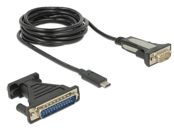 Delock - USB-/seriell kabelsats - tumskruvar
