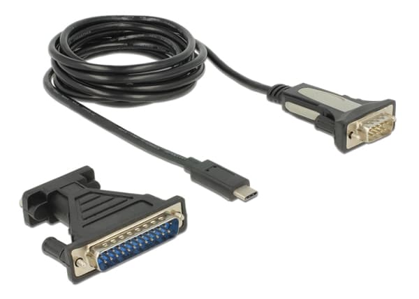 Delock - USB-/seriell kabelsats - tumskruvar
