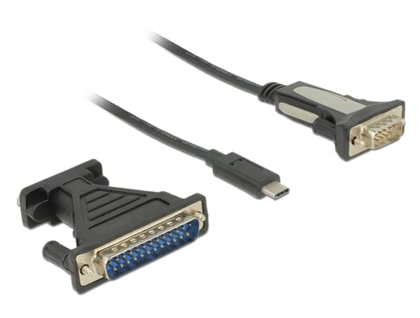 Delock - USB-/seriell kabelsats - tumskruvar
