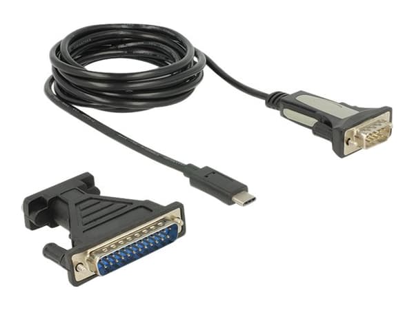 Delock - USB-/seriell kabelsats - tumskruvar