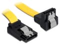Miniatyrbild 3 av 5: DeLOCK Cable SATA - SATA-kabel - Serial ATA 150/300/600 - SATA (hona) till SATA (hona) - 20 cm - vinklad kontakt, hasp, vinklad kontakt - gul
