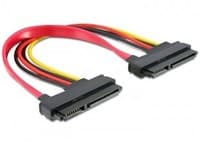 Delock - SATA-kabel - SATA-kombination (hona) till SATA-kombination (hona) - 20 cm