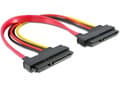 Miniatyrbild 2 av 4: Delock - SATA-kabel - SATA-kombination (hona) till SATA-kombination (hona) - 20 cm