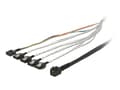 Pikkukuva 5 / 5: Delock - SAS sisäinen kaapeli - SAS 6Gbit/s - 4 x Mini SAS HD (SFF-8643) til SATA, sidebånd - 50 cm