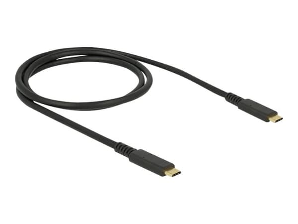 Delock - USB-kaapeli - USB-C (han) til USB-C (han) - USB 3.1 Gen 2 - 3 A - 1 m - lajittelu