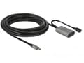 Pikkukuva 2 / 4: Delock - USB-jatkojohto - USB-C (uros) DC-liitäntään, USB Type A (naaras) - USB 3.1 Gen 1 - 5 m - harmaa, musta