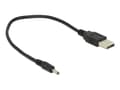 Miniatyrbilde 3 av 5: Delock - USB/strøm-kabel - USB (kun strøm) (hann) til 3,0 x 1,1 mm DC-jakk (hann) - 27 cm - svart