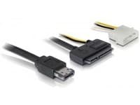 Delock Power Over eSATA cable - Power Over eSATA-kabel - eSATAp (hann) til 4-pin intern strøm, SATA-kombo - 1 m