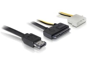 Delock Power Over eSATA cable - Power Over eSATA-kabel - eSATAp (hann) til 4-pin intern strøm, SATA-kombo - 1 m