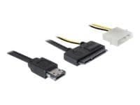 Delock Power Over eSATA cable - Power Over eSATA-kabel - eSATAp (hann) til 4-pin intern strøm, SATA-kombo - 1 m
