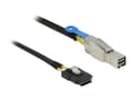 Miniatyrbild 1 av 3: Delock - SAS-kabel intern till extern - SAS 6Gbit/s - 36 pin 4x Mini SAS HD (SFF-8644) (hane) till 36 stifts 4i Mini MultiLane (hane) - 1 m