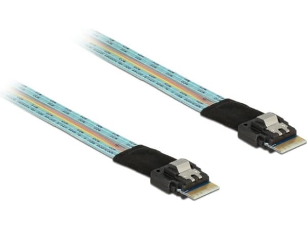 DeLOCK - SAS intern kabel - SAS 24Gbit/s - 4i Slim SAS (han) til 4i Slim SAS (han) - 50 cm