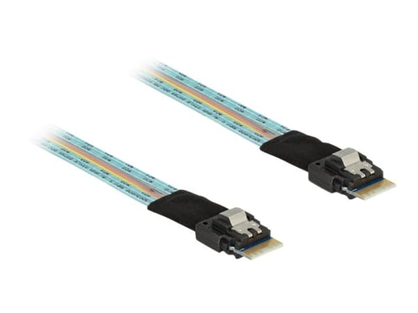 DeLOCK - SAS intern kabel - SAS 24Gbit/s - 4i Slim SAS (han) til 4i Slim SAS (han) - 50 cm
