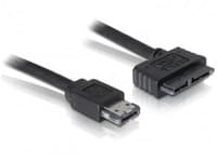 DeLOCK Cable eSATAp / Slimline SATA13pin, 1m, 1 m, eSATAp, Musta