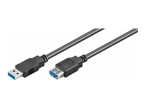 MicroConnect USB 3.0 - USB-förlängningskabel - USB typ A (hona) till USB typ A (hane) - USB 3.0 - 5 m - svart