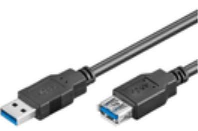 MicroConnect USB 3.0 - USB-förlängningskabel - USB typ A (hona) till USB typ A (hane) - USB 3.0 - 5 m - svart