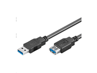 MicroConnect USB 3.0 - USB-förlängningskabel - USB typ A (hona) till USB typ A (hane) - USB 3.0 - 5 m - svart