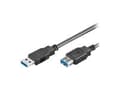 Miniatyrbild 1 av 5: MicroConnect USB 3.0 - USB-förlängningskabel - USB typ A (hona) till USB typ A (hane) - USB 3.0 - 5 m - svart