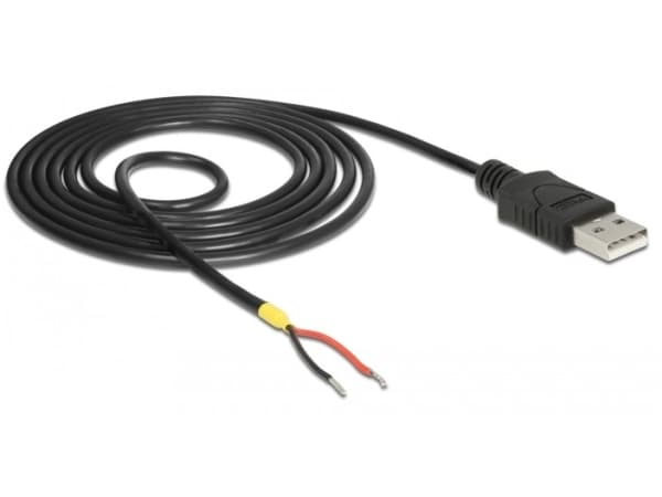 Delock - USB-kabel - USB (hann) til uisolert tråd - 1.5 m - svart