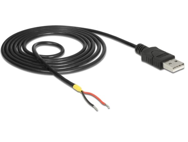Delock - USB-kabel - USB (hann) til uisolert tråd - 1.5 m - svart
