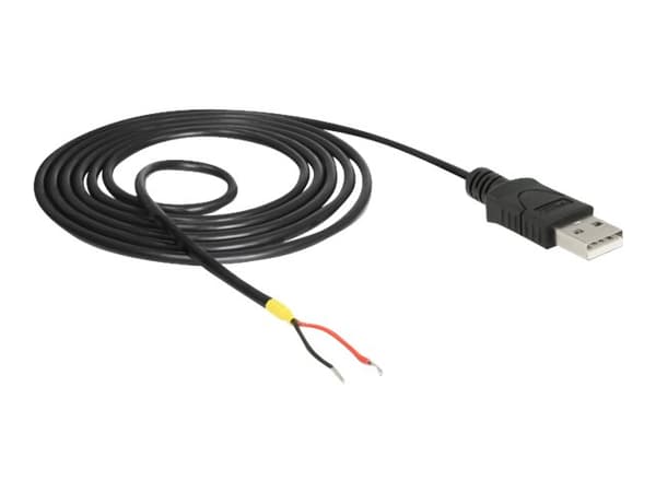 Delock - USB-kabel - USB (hann) til uisolert tråd - 1.5 m - svart