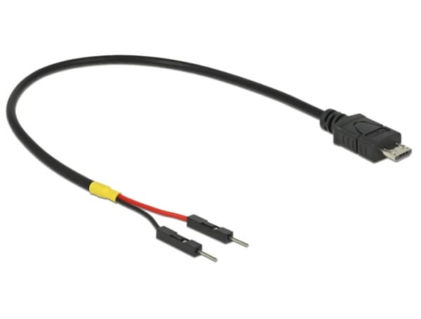 DeLOCK 85407, 0,2 m, Mini-USB B, Musta