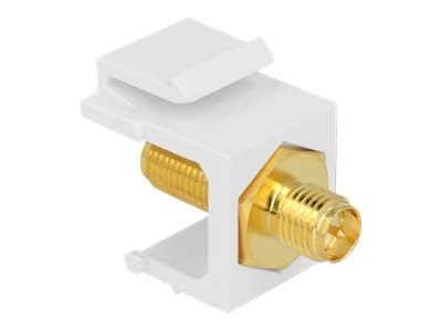 Delock Keystone module - Modulinnlegg - RP-SMA - hvit