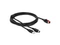 Miniatyrbilde 4 av 4: Delock - Strømforsynt USB-kabel - USB PlusPower (24 V) (hann) til USB, Power mini-DIN (hann) - 24 V - 3 m - svart