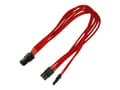 Miniatyrbilde 1 av 5: Nanoxia - Strømadapter - 8-pins PCIe-strøm (6+2) (hann) til 6-pins PCIe-strøm (hunn) - 30 cm - rød