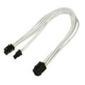 Miniatyrbilde 3 av 4: Nanoxia - Strømadapter - 8-pins PCIe-strøm (6+2) (hunn) til 6-pins PCIe-strøm (hann) - 30 cm - låst - hvit
