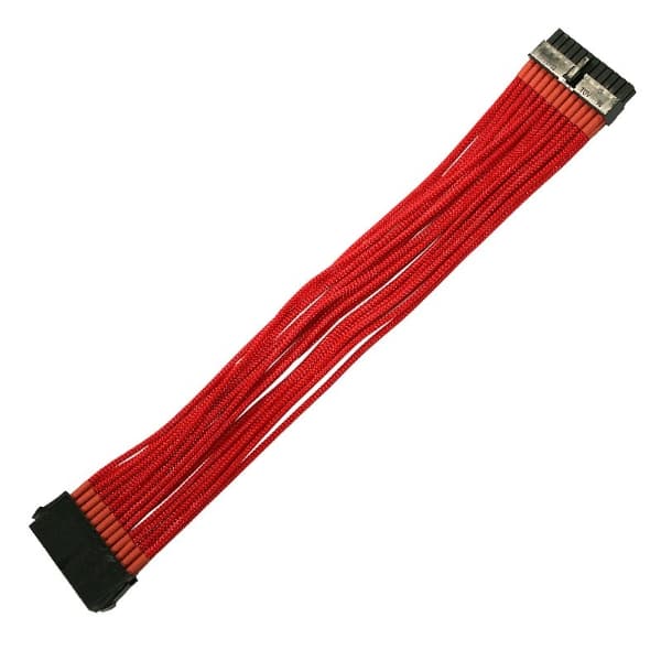 Nanoxia - Strømforlengelseskabel - 24-pins ATX (hunn) til 24-pins ATX (hann) - 30 cm - rød