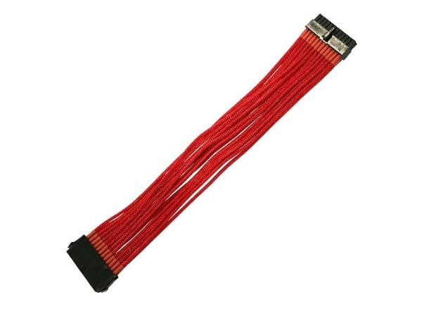 Nanoxia - Strømforlengelseskabel - 24-pins ATX (hunn) til 24-pins ATX (hann) - 30 cm - rød