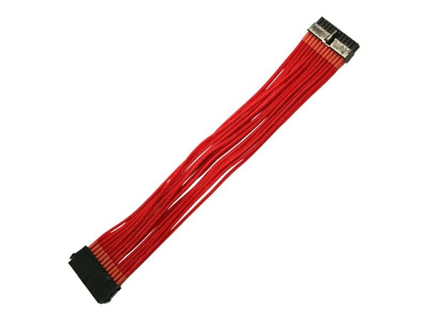 Nanoxia - Strømforlengelseskabel - 24-pins ATX (hunn) til 24-pins ATX (hann) - 30 cm - rød
