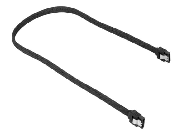 Sharkoon - SATA-kabel - Serial ATA 150/300/600 - SATA (hunn) til SATA (hunn) - 45 cm - låst - svart