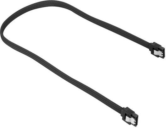 Sharkoon - SATA-kabel - Serial ATA 150/300/600 - SATA (hunn) til SATA (hunn) - 45 cm - låst - svart