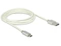 Miniatyrbild 4 av 5: Delock - USB-kabel - mikro-USB typ B (hane) till USB (hane) - USB 2.0 - 2 m - vit