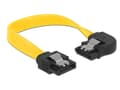 Miniatyrbild 5 av 5: Delock - SATA-kabel - Serial ATA 150/300/600 - SATA (hane) till SATA (hane) - 10 cm - sprintlåsning, vänstervinklad kontakt - gul