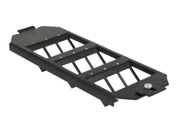 Delock Keystone Mounting - Monteringskonsol för modulär insättning - svart - 9 portar