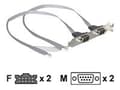 Miniatyrbilde 1 av 3: Delock - Serielt panel - DB-9 (hann) til 10 pin IDC (hunn)