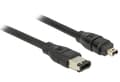 Miniatyrbild 4 av 4: Delock - IEEE 1394-kabel - 6 pin FireWire (hane) till 4 pin FireWire (hane) - 3 m